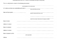 Certificate Of Completion Construction Templates (4 intended for Certificate Of Completion Template Construction