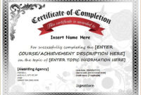 Certificate Of Completion For Ms Word Download At Http://Cer for Certificate Of Achievement Template Word