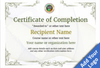 Certificate Of Completion – Free Quality Printable Templates for Unique Certificate Of Completion Free Template Word