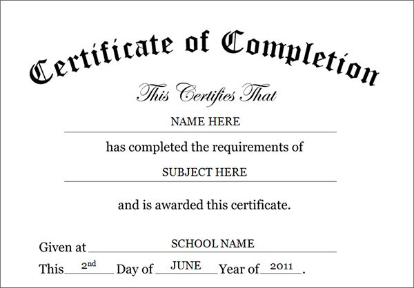 Certificate-Of-Completion-Template | Certificate Of within Free Completion Certificate Templates For Word