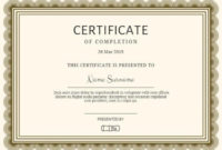 Certificate Of Completion Templates | Customize In Seconds for Certification Of Completion Template