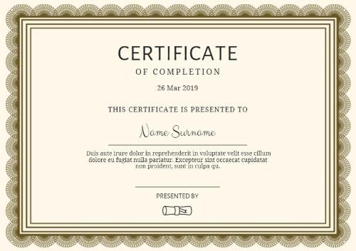 Certificate Of Completion Templates | Customize In Seconds pertaining to Completion Certificate Editable