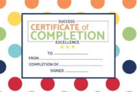 Certificate Of Completion Templates | Customize In Seconds pertaining to Fresh Certificate Of Completion Template Free Printable