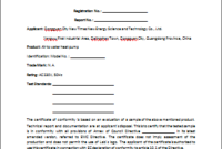 Certificate Of Compliance Template (3) – Templates Example intended for New Certificate Of Conformity Templates