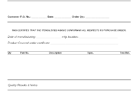 Certificate Of Conformity Format intended for Certificate Of Conformity Template Free