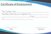 Certificate Of Employment Sample | Certificate Template intended for Certificate Of Employment Template