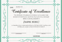 Certificate Of Excellence For Ms Word Download At Http with Fresh Certificate Of Excellence Template Free Download
