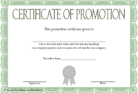 Certificate Of Job Promotion Template Free 1 | Certificate with Job Promotion Certificate Template Free
