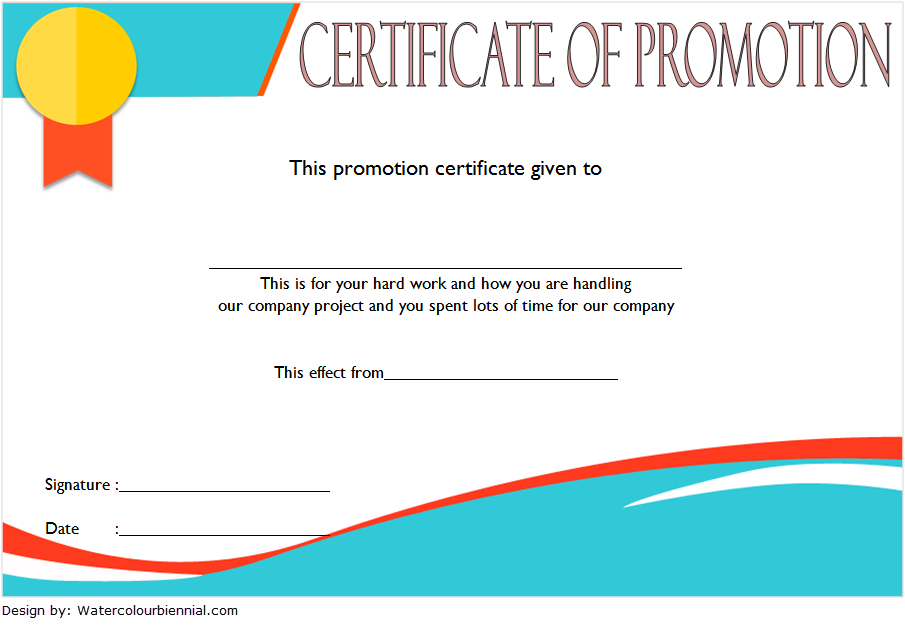 Certificate Of Job Promotion Template Free 3 | Certificate for Great Job Certificate Template Free 9 Design Awards