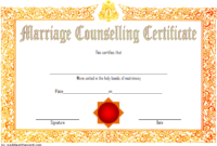 Certificate Of Marriage Counseling Template Free 2 pertaining to Best Premarital Counseling Certificate Of Completion Template
