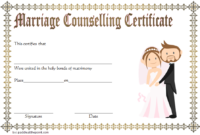 Certificate Of Marriage Counseling Template Free 3 within Marriage Counseling Certificate Template