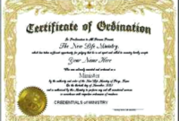 Certificate Of Ordination Template (2) – Templates Example for Certificate Of Ordination Template