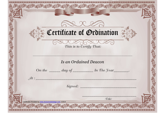 Certificate Of Ordination Template Download Printable Pdf pertaining to Certificate Of Ordination Template