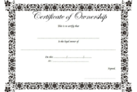 Certificate Of Ownership Of Property Free Printable 1 intended for Download Ownership Certificate Templates Editable