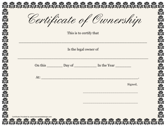 Certificate Of Ownership Template Download Printable Pdf within Fresh Ownership Certificate Templates