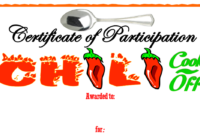 Certificate Of Participation Chili Cookoff.pdf | Chili Cook pertaining to New Chili Cook Off Certificate Templates