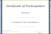 Certificate Of Participation Format Pdf Great Certificate with Certificate Of Participation Template Doc 10 Ideas