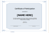 Certificate Of Participation Template For Word | Document Hub inside Certificate Of Participation Template Word
