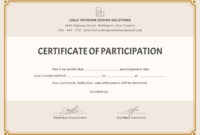 Certificate Of Participation Template Word (4) – Templates with New Certificate Of Participation Template Word