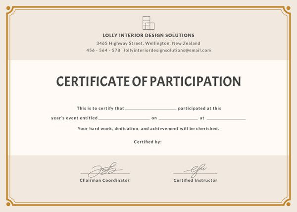 Certificate Of Participation Template Word (4) - Templates with New Certificate Of Participation Template Word
