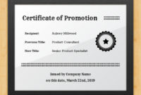 Certificate Of Promotion – Trailblazeraward Hut for Best Promotion Certificate Template
