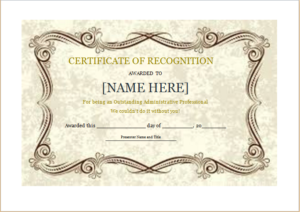 Certificate Of Recognition Template For Word | Document Hub pertaining to Certificate Of Recognition Template Word