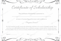 Certificate Of Scholarship 02 – Word Layouts | Awards within 10 Scholarship Award Certificate Editable Templates