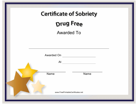 Certificate Of Sobriety Templates Pdf. Download Fill And within Certificate Of Sobriety Template Free