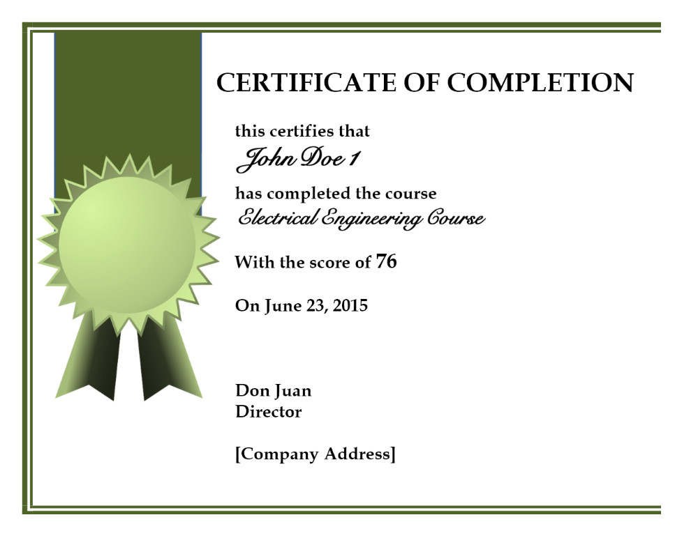 Certificate Of Training Completion Toha With Free Training with Training Completion Certificate Template 10 Ideas