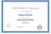 Certificate Of Training Template For Ms Word | Document Hub inside Best Training Course Certificate Templates