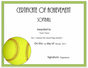 Certificate | Softball Awards, Certificate Templates, Awards regarding Unique Softball Award Certificate Template