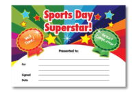 Certificate: Sports Day Superstar | Sports Day Certificates inside Fresh Sports Day Certificate Templates