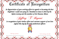 Certificate Template | Certificate Design | Certificate Of within Template For Recognition Certificate