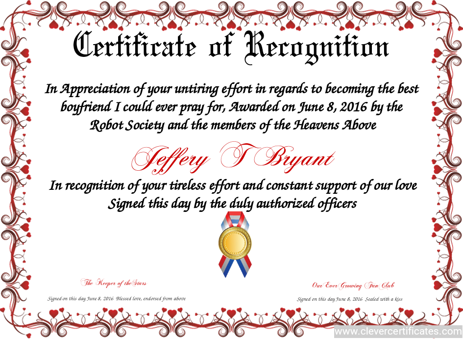 Certificate Template | Certificate Design | Certificate Of within Template For Recognition Certificate
