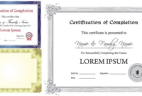 Certificate Template For Pages (5) – Templates Example intended for Best Pages Certificate Templates