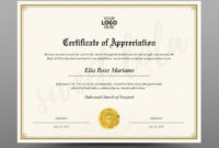 Certificate Template, Instant Download, Diploma Template with Certificate Of Appreciation Template Doc