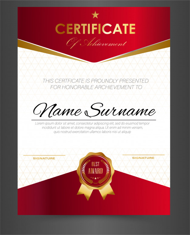 Certificate Template Size (8) | Professional Templates for Certificate Template Size