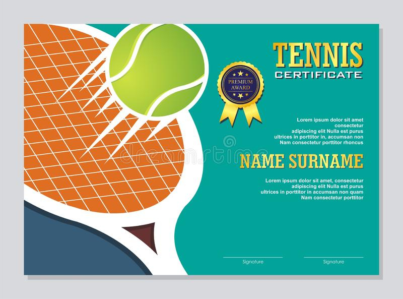 Certificate Template Stock Vector. Illustration Of intended for Table Tennis Certificate Templates Free 10 Designs