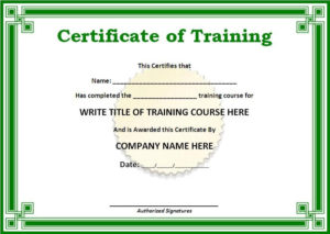 Certificate Templates | Free Word Templates | Certificate Of in Quality Training Certificate Template Word Format
