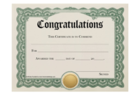 Certificate Templates Stunning Certificate And Award in Congratulations Certificate Template 10 Awards