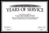Certificate To &quot;Valued Employee?&quot; | Certificate Templates throughout Employee Anniversary Certificate Template