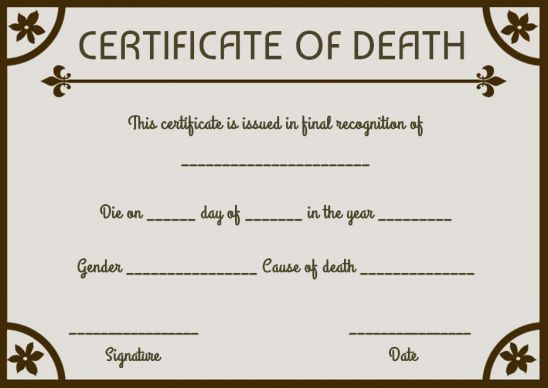 Certificates Archives - Page 12 Of 122 - Template Sumo throughout Baby Death Certificate Template