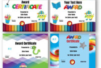 Certificates For Kids – Free And Customizable – Instant Download regarding New Certificate Of Achievement Template For Kids