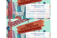 Certificates Of Completion (Pack Of 50) – Concrete & Cranes Vbs 2020 Lifeway regarding Best Lifeway Vbs Certificate Template