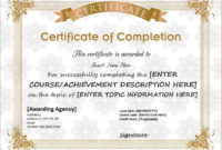 Certificates Of Completion Templates For Ms Word intended for New Free Completion Certificate Templates For Word
