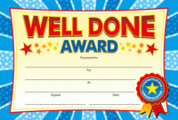 Certificates – Well Done Award | Certificate Templates with regard to Good Job Certificate Template
