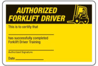 Certification Photo Wallet Cards – Authorized Forklift Driver pertaining to Forklift Certification Card Template