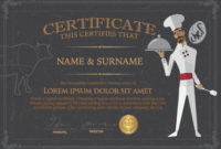 Chef Certificate Template Vector Free Download with Chef Certificate Template Free Download 2020
