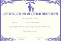 Child Adoption Certificate Template (8) – Templates Example with regard to Child Adoption Certificate Template Editable