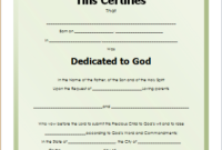 Child Dedication Certificate Template For Word | Document Hub pertaining to Free Printable Baby Dedication Certificate Templates